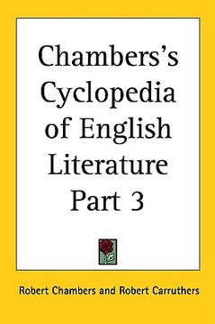 portada chambers's cyclopedia of english literature part 3 (en Inglés)