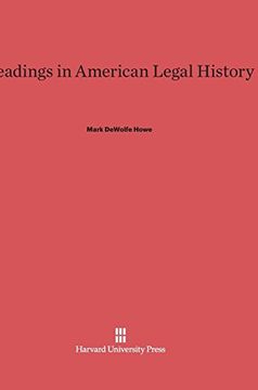 portada Readings in American Legal History (en Inglés)