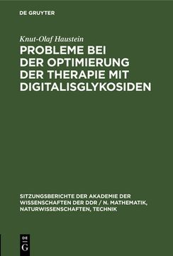 portada Probleme bei der Optimierung der Therapie mit Digitalisglykosiden (German Edition) [Hardcover ] (en Alemán)
