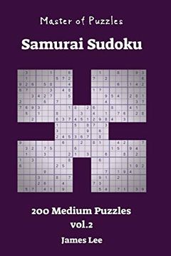 portada Master of Puzzles - Samurai Sudoku 200 Medium Vol. 2 (Volume 2) (en Inglés)