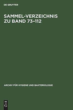 portada Sammel-Verzeichnis zu Band 73-112 (en Alemán)