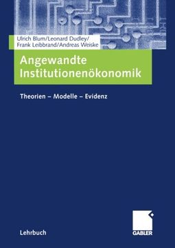 portada Angewandte Institutionenökonomik: Theorien ― Modelle ― Evidenz (German Edition)