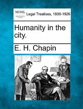 portada humanity in the city. (in English)