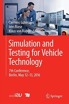 portada Simulation and Testing for Vehicle Technology: 7th Conference, Berlin, May 12-13, 2016 (in English)