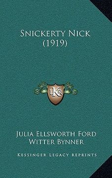 portada snickerty nick (1919) (en Inglés)