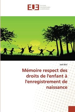 portada Mémoire respect des droits de l'enfant à l'enregistrement de naissance (en Francés)