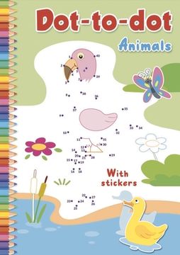 portada Dot-To-Dot Animals: With Stickers (en Inglés)