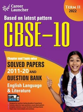 portada CBSE Class X 2022 - Term II: Chapter and Topic-wise Solved Papers 2011-2020 & Question Bank: English (en Inglés)