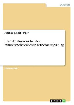 portada Bilanzkonkurrenz Bei Der Mitunternehmerischen Betriebsaufspaltung (German Edition)