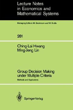 portada group decision making under multiple criteria: methods and applications (en Inglés)