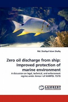 portada zero oil discharge from ship: improved protection of marine environment