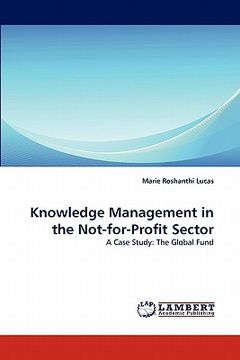 portada knowledge management in the not-for-profit sector (en Inglés)