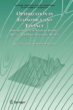 portada optimization in economics and finance: some advances in non-linear, dynamic, multi-criteria and stochastic models (en Inglés)