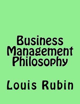 portada Business Management Philosophy (in English)