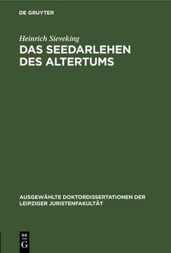 portada Das Seedarlehen des Altertums (in German)