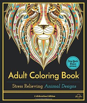 portada Stress Relieving Animal Designs: Adult Coloring Book, Celebration Edition