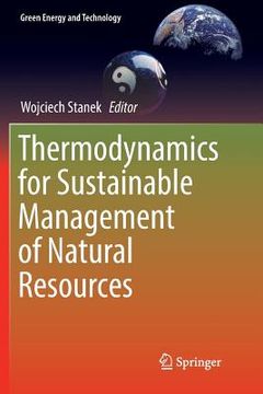 portada Thermodynamics for Sustainable Management of Natural Resources (en Inglés)