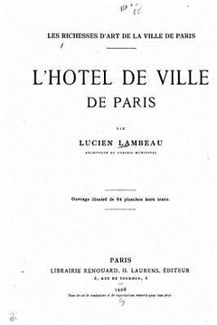 portada L'Hôtel de Ville de Paris (in French)