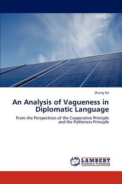 portada an analysis of vagueness in diplomatic language (en Inglés)