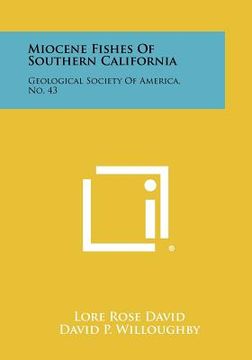 portada miocene fishes of southern california: geological society of america, no. 43