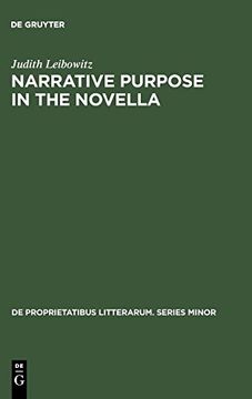 portada Narrative Purpose in the Novella (de Proprietatibus Litterarum. Series Minor) (en Inglés)