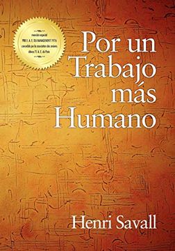 portada Por un Trabajo mas Humano (Pb) (in English)