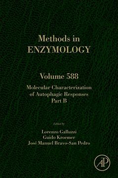 portada Molecular Characterization of Autophagic Responses Part b, Volume 588 (Methods in Enzymology) (en Inglés)