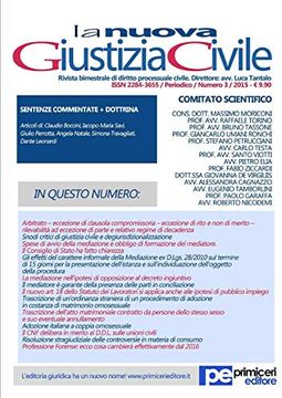 portada La Nuova Giustizia Civile (2015): La Nuova Giustizia Civile (Numero 3 (en Italiano)