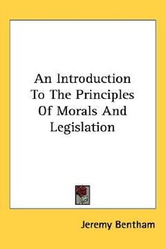 portada an introduction to the principles of morals and legislation
