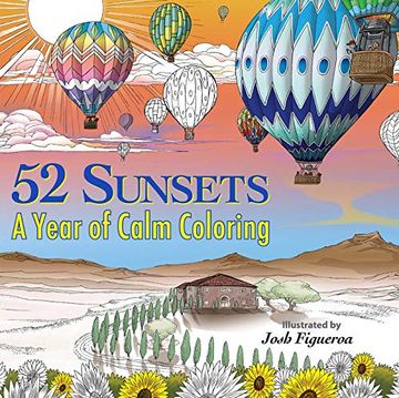 portada 52 Sunsets: A Year of Calm Coloring (en Inglés)