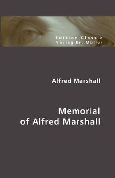 portada memorial of alfred marshall (en Inglés)