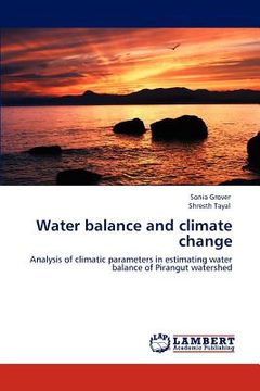 portada water balance and climate change (en Inglés)