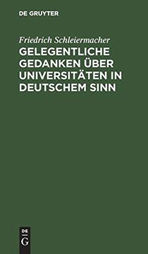 portada Gelegentliche Gedanken Über Universitäten in Deutschem Sinn (en Alemán)