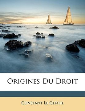 portada Origines Du Droit (in French)