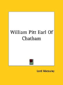 portada william pitt earl of chatham (en Inglés)