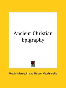 portada ancient christian epigraphy (en Inglés)
