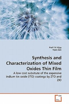 portada synthesis and characterization of mixed oxides thin film (en Inglés)