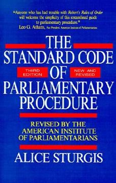 portada the standard code of parliamentary procedure (en Inglés)