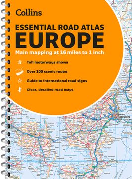 portada Collins Essential Road Atlas Europe: A4 Paperback (in English)