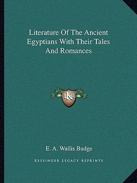 portada literature of the ancient egyptians with their tales and romances (en Inglés)