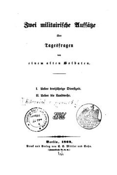 portada Zwei militairische Aufsätze über Tagesfragen (German Edition)