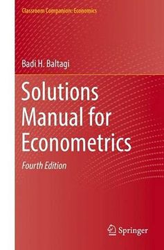 portada Solutions Manual for Econometrics (Classroom Companion: Economics) (en Inglés)