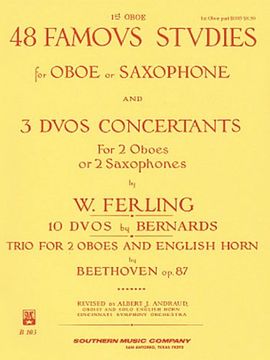 portada 48 famous studies and 3 duos concertants for oboe (en Inglés)