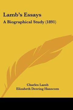 portada lamb's essays: a biographical study (1891) (en Inglés)