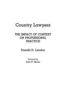 portada Country Lawyers: The Impact of Context on Professional Practice