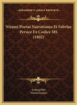 portada Nizami Poetae Narrationes Et Fabvlae Persice Ex Codice MS (1802) (in Latin)