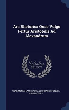 portada Ars Rhetorica Quae Vulgo Fertur Aristotelis Ad Alexandrum
