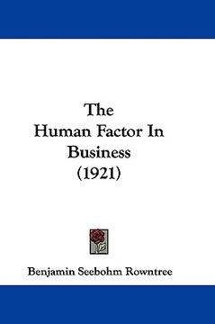 portada the human factor in business (1921) (in English)