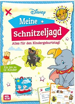 portada Disney Klassiker: Meine Schnitzeljagd: Alles für den Kindergeburtstag! | Einladungen, Rätsel und Urkunden für bis zu 12 Kinder (ab 3 Jahren) (en Alemán)