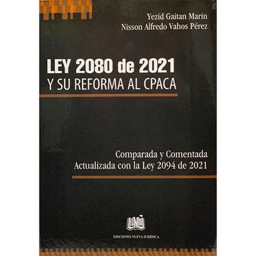 portada LEY 2080 DE 2021 Y SU REFORMA AL CPACA (in Spanish)